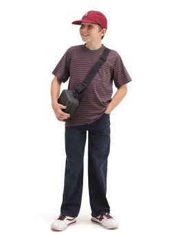 RARE ONES - Cotton Blend Relaxed Fit Mid Waist Solid Jeans