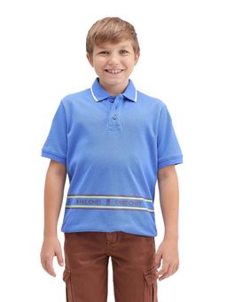 RARE ONES - Blue Cotton Half Sleeves Collar Neck Polo T-shirt
