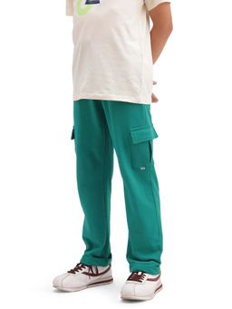 RARE ONES - Green Cotton Regular Fit Solid Cargo