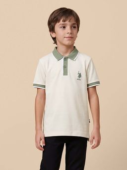 U.S. POLO ASSN. - Kids Boys Solid Regular Fit Polo T-shirt
