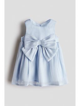 H&M - Girls Blue Bow-Detail Organza Dress