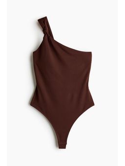 H&M - Women Brown One-Shoulder Thong Bodysuit
