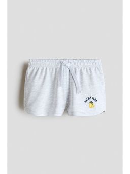 H&M - Girls Grey Motif-Detail Sweatshorts