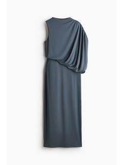 H&M - Women Grey Draped Maxi Dress