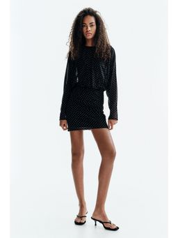 H&M - Women Black Printed Mini Dress