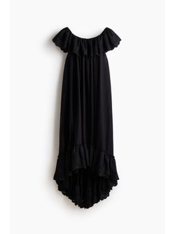 H&M - Women Black Broderie Anglaise Off-The-Shoulder Dress