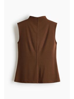 H&M - Women Brown Modal-Blend Turtleneck Top