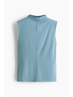 H&M - Women Turquoise Modal-Blend Turtleneck Top