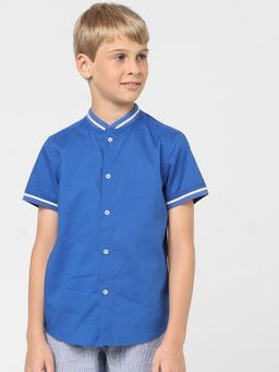 Jack & Jones Junior - Boys Blue Short Sleeves Shirt