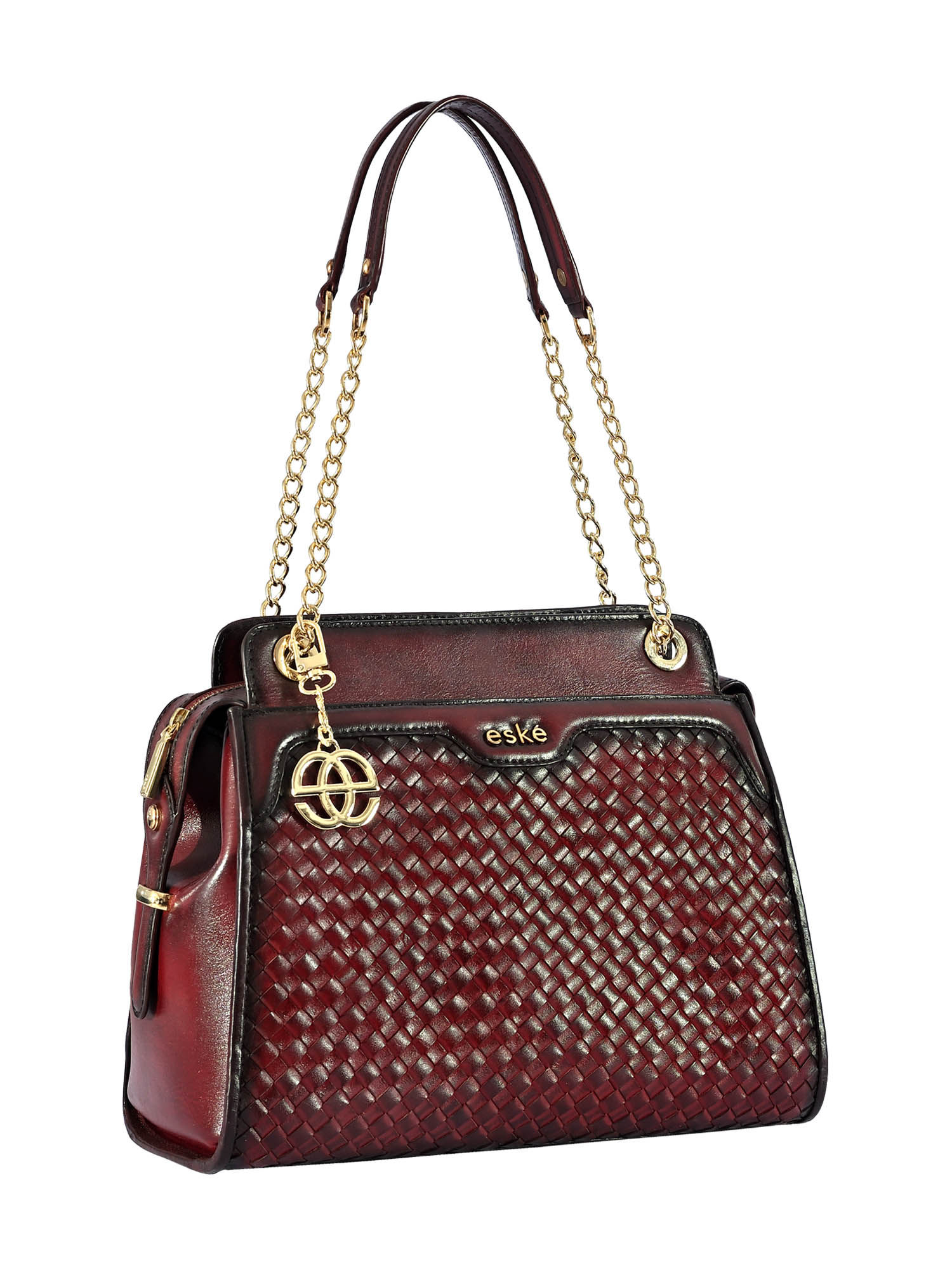 Buy Eske Fritzy Genuine Leather Hand Bag Spacious Compartments Online