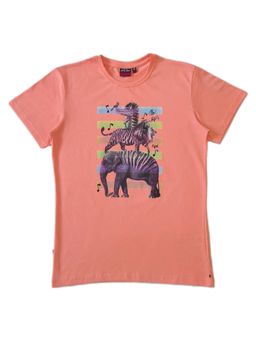 Gini & Jony - Boys Peach T-shirts