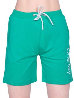 ONE SKY - Boys Casual Printed Cotton Green Shorts