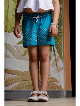 ONE SKY - Girls Printed Shorts Teal