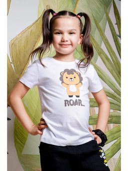 ONE SKY - Girls Cotton Printed T-Shirt White