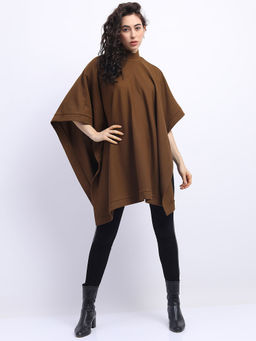 TOKYO TALKIES - Brown Solid Loose Fit Top