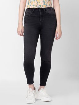 Spykar - Women Black Cotton Super Skinny Ankle Length Jeans (alexa)