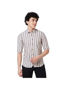ColorPlus - Contemporary Fit Stripes Fawn Shirt
