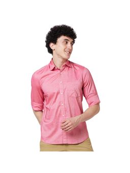 ColorPlus - Tailored Fit Solid Dark Red Shirt