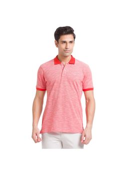 Park Avenue - Slim Fit Solid Dark Red Polo T-Shirt