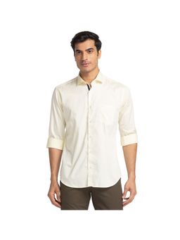 Park Avenue - Slim Fit Solid Yellow Shirt