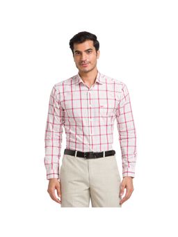 Park Avenue - Slim Fit Checkered Red Shirt
