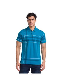 Park Avenue - Slim Fit Printed Dark Green Polo T-Shirt