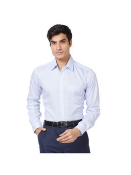 Park Avenue - Regular Fit Printed Blue Shirt