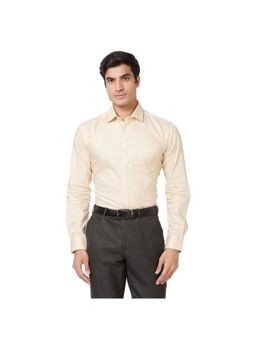 Park Avenue - Slim Fit Stripes Yellow Shirt