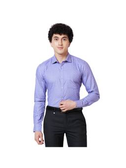 Park Avenue - Slim Fit Checkered Dark Purple Shirt
