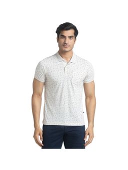 Parx - Regular Fit Printed Light Fawn Polo T-Shirt