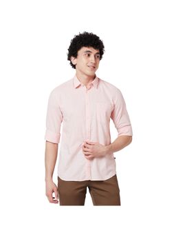 Parx - Slim Fit Solid Light Pink Shirt