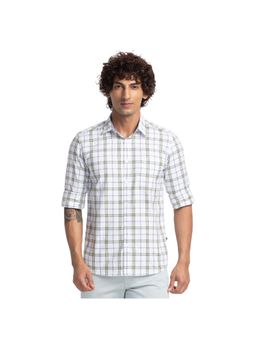 Parx - Slim Fit Checkered Green Shirt