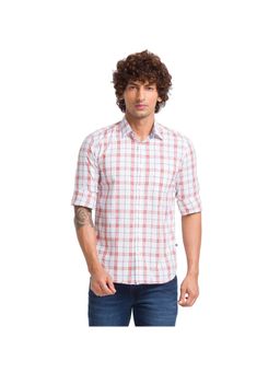 Parx - Slim Fit Checkered Red Shirt