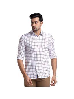 Parx - Slim Fit Checkered Red Shirt