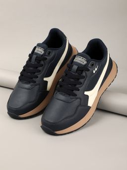 Campus - Men Stom Navy Blue & White Casual Sneakers