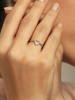 Mia by Tanishq - Eternal Love Silver Finger Ring (52)