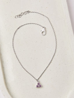 Mia by Tanishq - Vibrant Sparkly Silver Anklet (12)