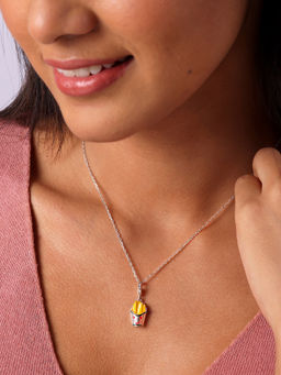 Mia by Tanishq - Happy Fries Silver Charm
