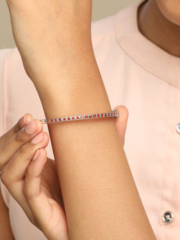 Mia by Tanishq - Elegant Flame Silver Bangle (2.3)