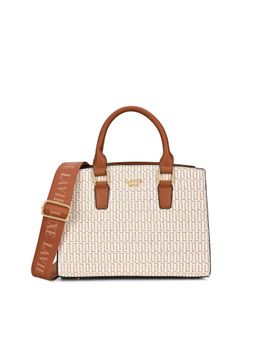 Lavie Luxe - Mono Elly25 Off White Printed Hand Bag with Detachable Strap