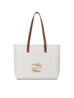Lavie Signature - Colourblock Avon Off White Solid Tote Bag