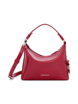 MIRAGGIO - Red Cherie Crossbody Bag with Detachable Strap (M)