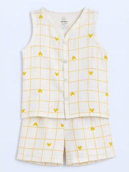 The Book Club - Muslin Cotton Jhabla and Shorts