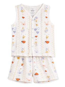 The Book Club - Muslin Cotton Jhabla and Shorts