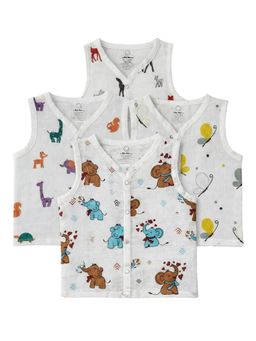 The Book Club - Muslin Cotton Baby Jhabla (Pack of 4)