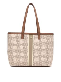Tommy Hilfiger - Women Printed Beige Tote Bag