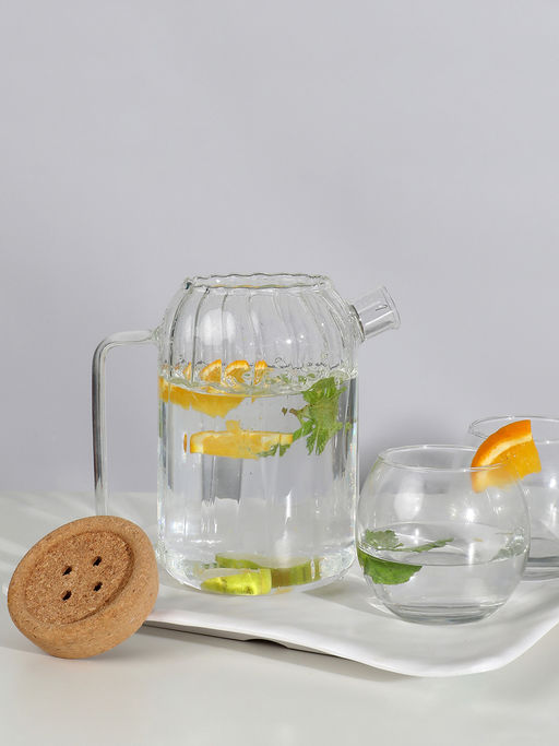 Bonhomie Glass Water Pitcher