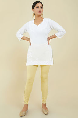 Soch - Women Beige Solid Leggings
