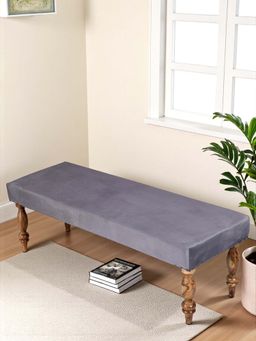 Ikiriya - Cairo Solid Wood 2 Seater Bench in Iron Grey Velvet (1 Year Warranty)