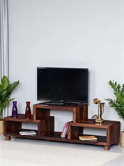 Ikiriya - Allen Sheesham Wood TV Entertainment Unit in Provisional Teak Finish (1 Year Warranty)